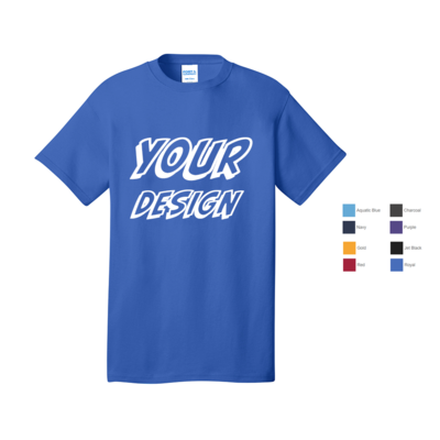 Sturdy and Comfortable 100% Cotton Port &amp; Company® Core Cotton DTG Tee Unisex Custom T-Shirt