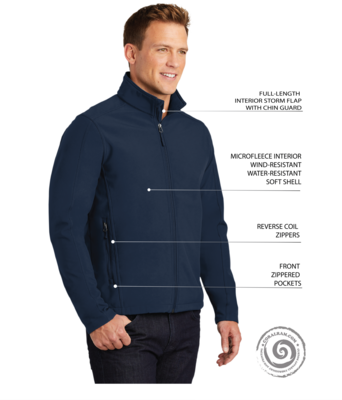 Custom PRINTED Soft Shell Full-Zip Jacket, Business Team Corporate Uniform, Personalized Unisex Men&#39;s Youth Ladies Tall, Port Authority