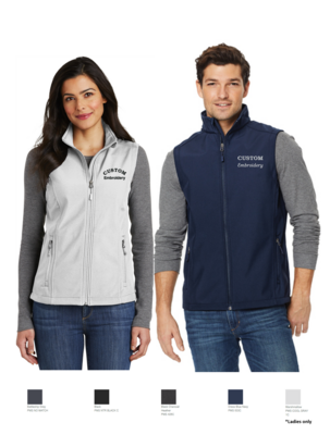 Custom Embroidered Port Authority Core Soft Shell Vest - Men&#39;s and Ladies