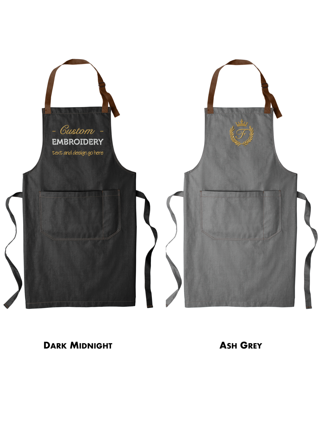 Custom Embroidered Apron, Monogrammed Apron Personalized Kitchen Gift Men&#39;s Women&#39;s Apron Cook Baker Restaurant Bar Pub Shop Uniform A800