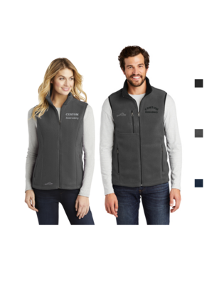 Custom Embroidered Eddie Bauer® Soft Cozy Full Zip Chest Pocket Vest Business Team Corporate Uniform Personalized Men&#39;s Unisex Ladies XS-4XL  EB204 EB205