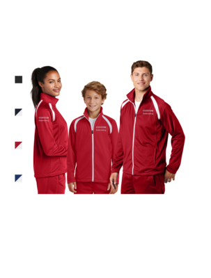 Custom Embroidered Sport-Tek® Tricot Track Jacket Monogrammed Team Company Logo Ladies Unisex Men&#39;s Youth JST90 LST90 YST90