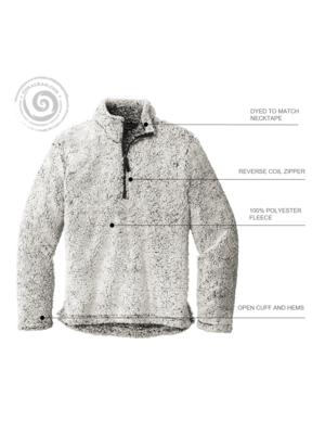 Custom Embroidered Warm Cozy Sherpa Fleece 1/4 Zip Jacket Port Authority Pullover Jacket Personalized Unisex Men&#39;s Ladies, Ultrasoft, XS-4XL F130 L130