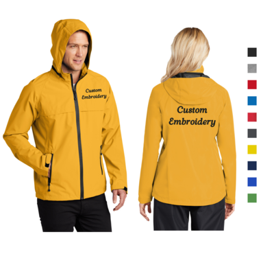 Custom EMBROIDERED Port Authority Torrent Waterproof Jacket Monogrammed Rain Company Logo Outerwear Bright Color Wind Resistant Men&#39;s Ladies Tall  J333 L333 TLJ333