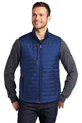 Custom Embroidered Puffy VEST Full-Zip Port Authority Jacket Monogrammed Team Corporate Uniform Personalized Men&#39;s Ladies J851 L851