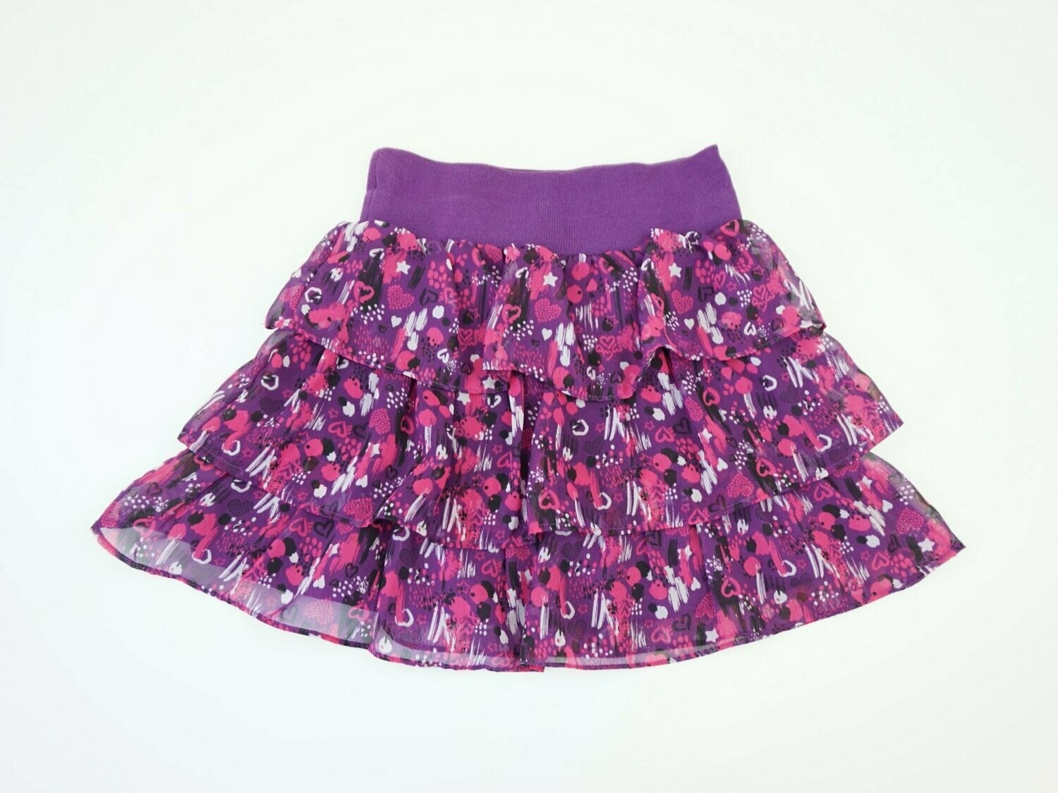 Faltenrock Herzchen, Gr. 128