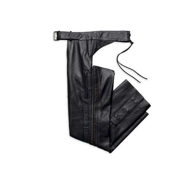 Gear - Men&#39;s Black Deluxe II Leather Chap - SIZE XL ONLY