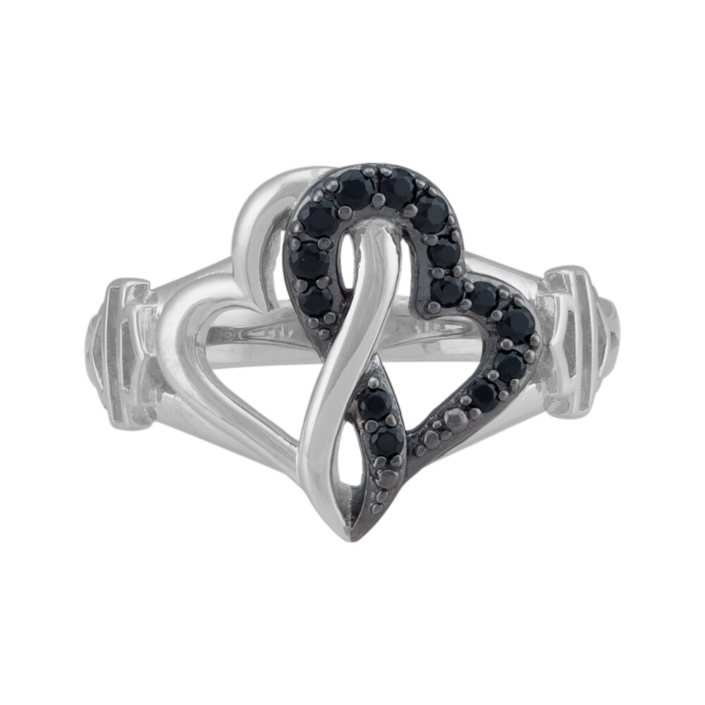 Jewelry - Women&#39;s -Black &amp; White Infinity Hearts Ring