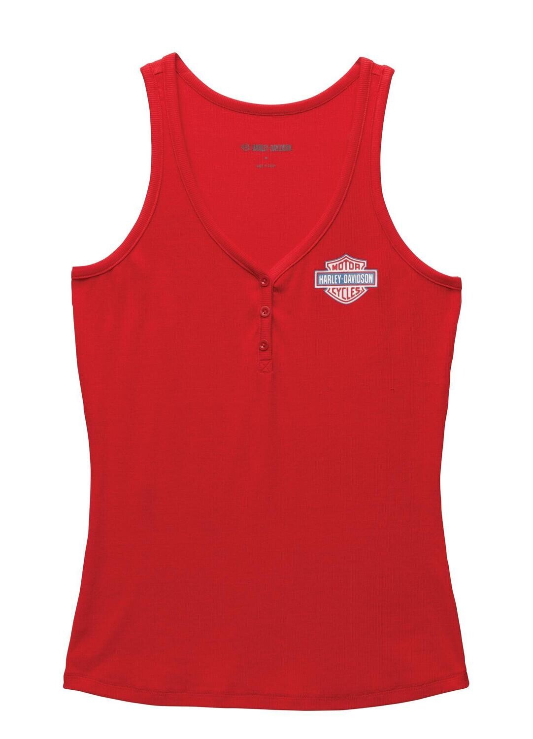 Apparel - Chili Pepper Women&#39;s United Solid Henley Tank - SIZE 2W ONLY
