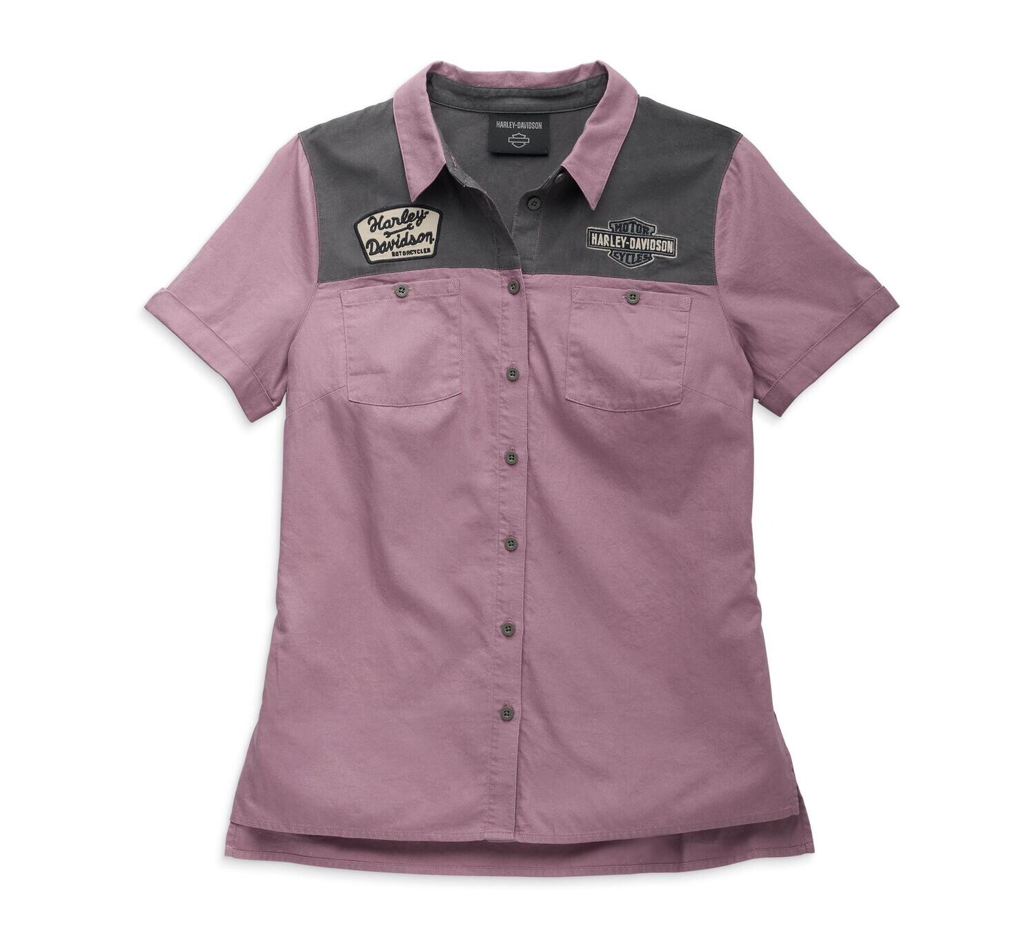 Apparel -Women&#39;s Modern Mechanic Colorblock Shirt - Colorblocked - Dusky Orchid