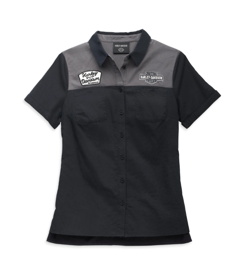 Apparel - Women&#39;s Modern Mechanic Colorblock Shirt - Colorblocked - Black Beauty