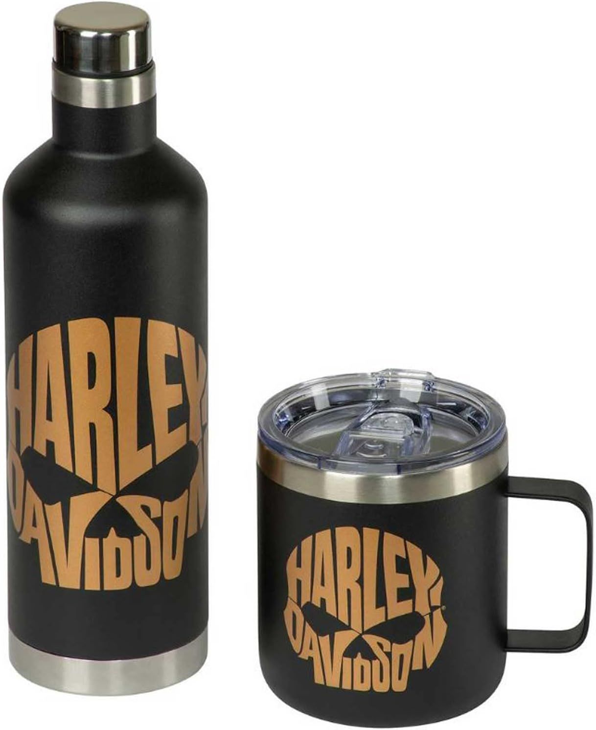 Drinkware - Copper Skull Travel Mug &amp; Water Bottle Set