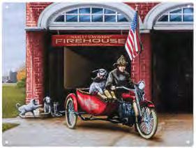 Household - Firehouse Dog Tin Sign