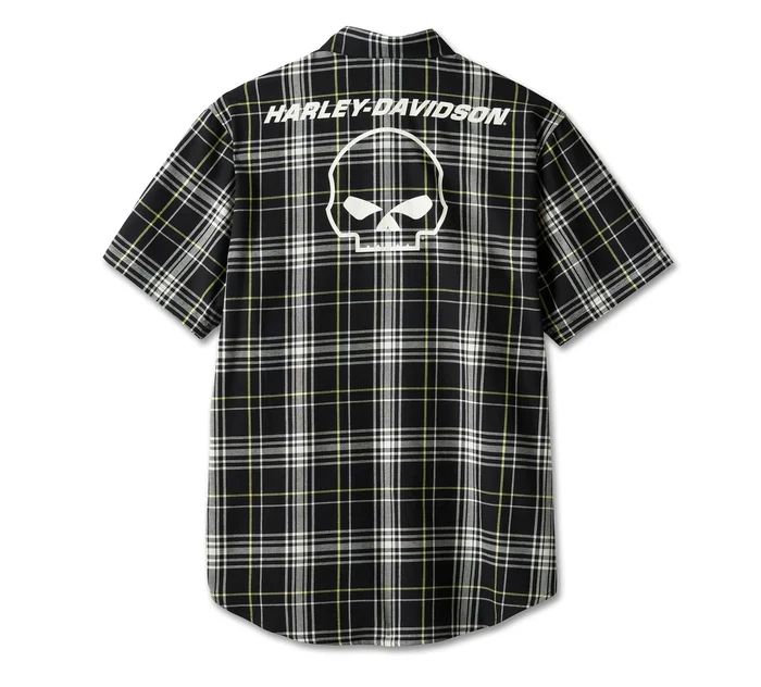 Apparel - Men&#39;s Willie G Skull Plaid Shirt