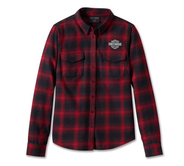 Apparel - Women&#39;s Old American Retro Long Sleeve Flannel Shirt