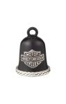 Ride Bell - Black &amp; Silver braided edge
