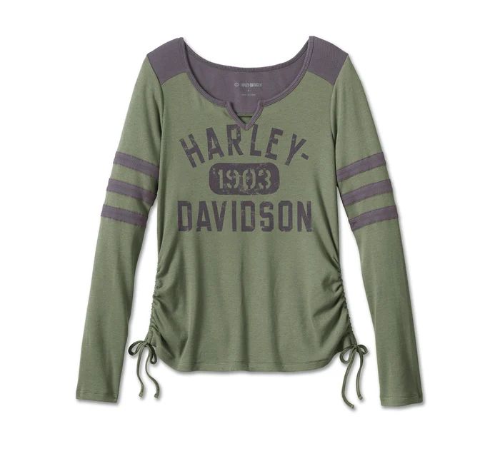 Apparel -Women&#39;s Race Her Long Sleeve Knit Top - Oil Green