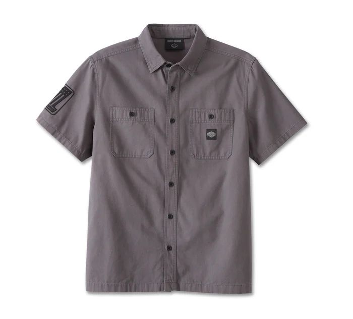 Apparel - Men&#39;s Forever Harley Canvas Shirt - Blackened Pearl