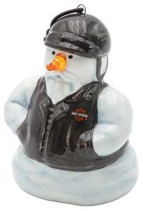 XMAS 2024 - BIKER SNOWMAN LED ORNAMENT