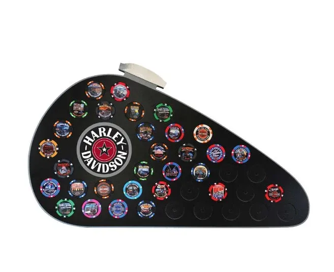 H-D Poker Chips Collector’s Frame 39 Ct.