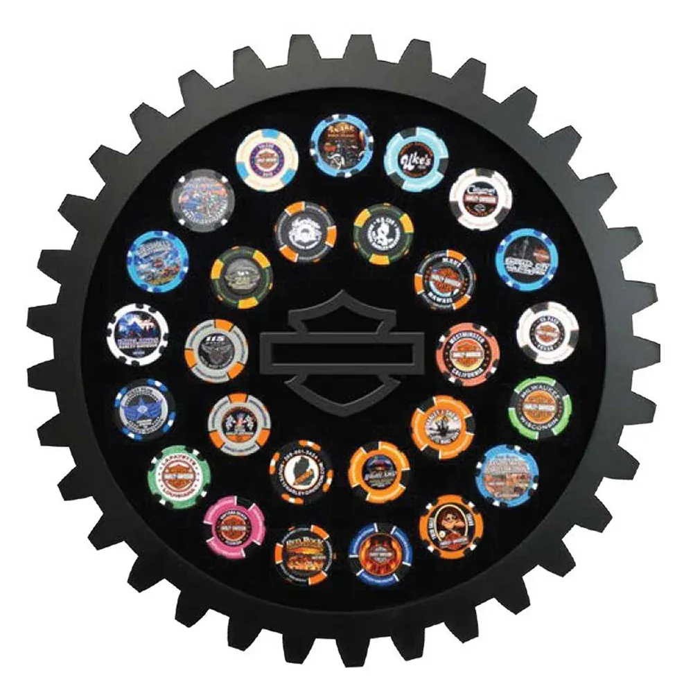 H-D Poker Chips Collector’s Frame 27 Ct.