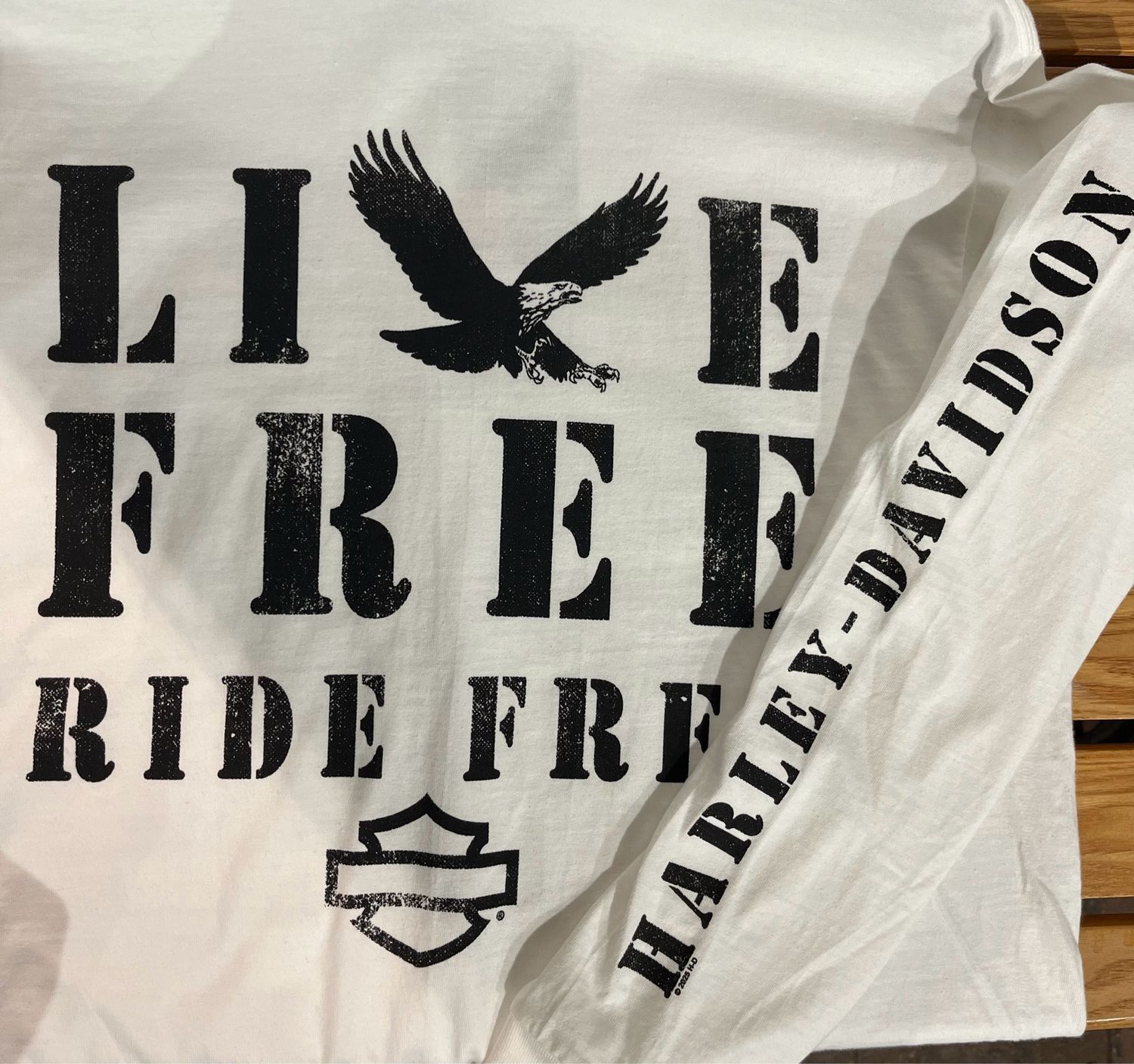 Men's Custom Tee - Live Free Ride Free L/S Tee