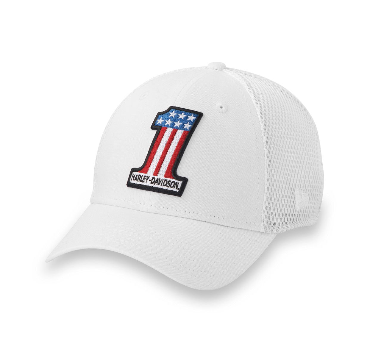 Apparel - Men's #1 White Fitted Cap LARGE ONLY