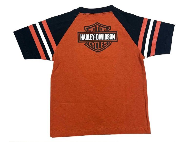 Boys Orange Raglan Tee -  3T-12/14