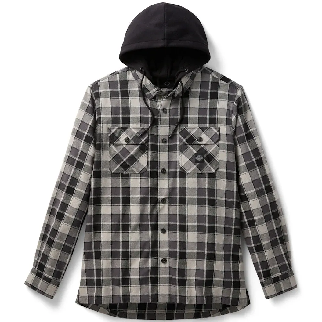 Apparel - Men's Scripted Plaid Button Up Long Sleeve