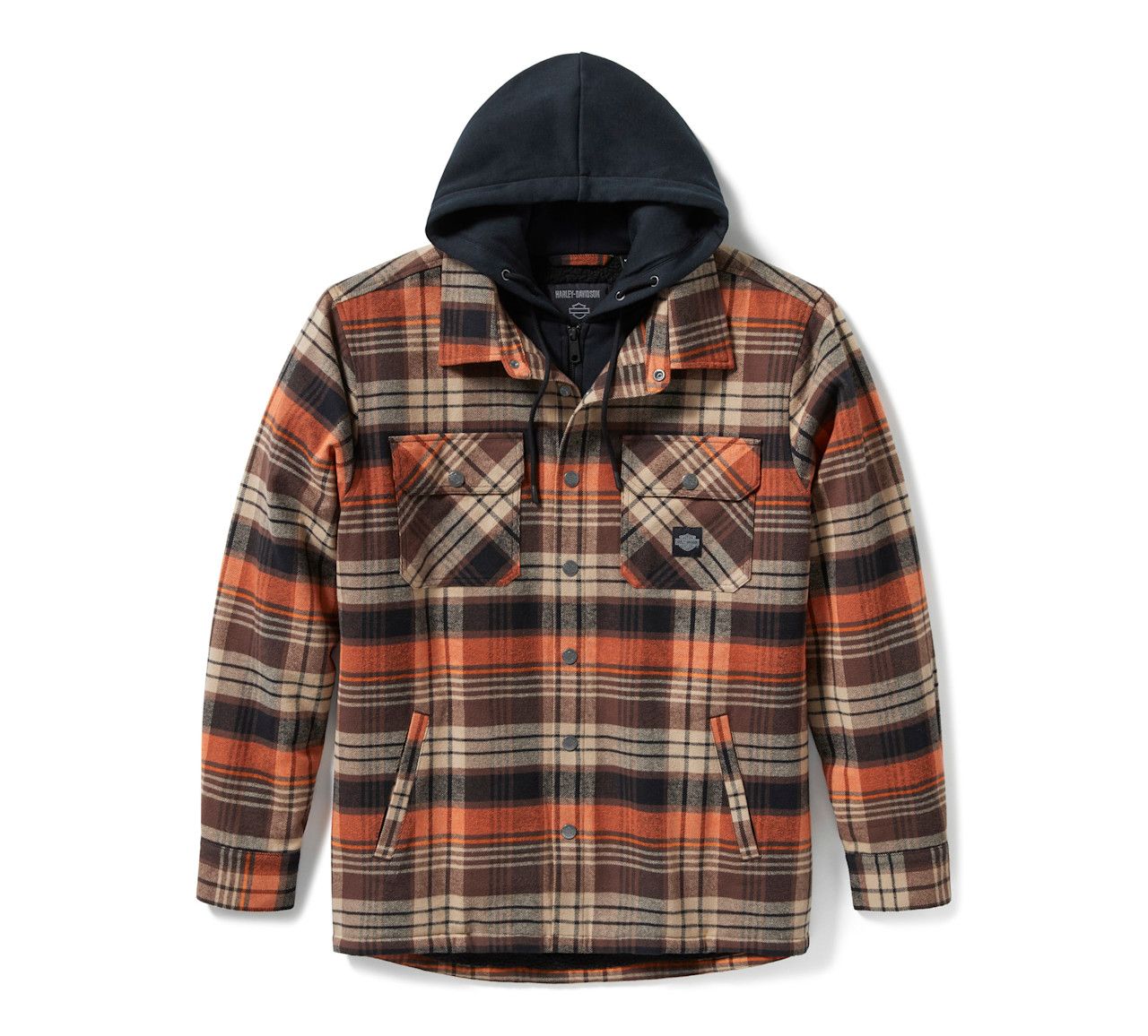 Apparel - Men's B&amp;S Hooded Plaid Jacket