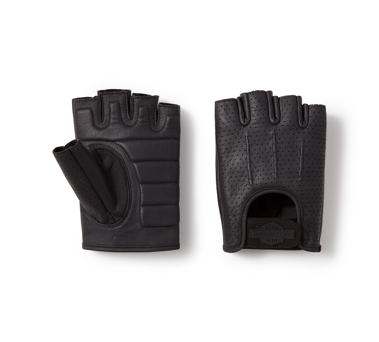 Gear - Men's Black Perforated Fingerless Gloves