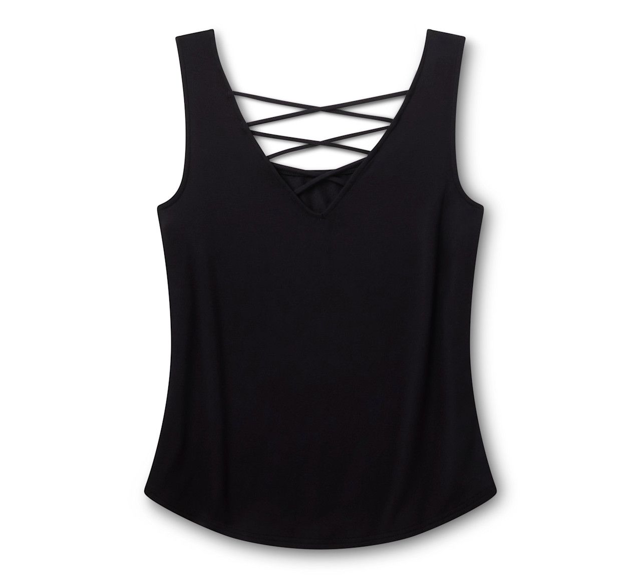Apparel - Women's Black Bling Laced Back Tank
