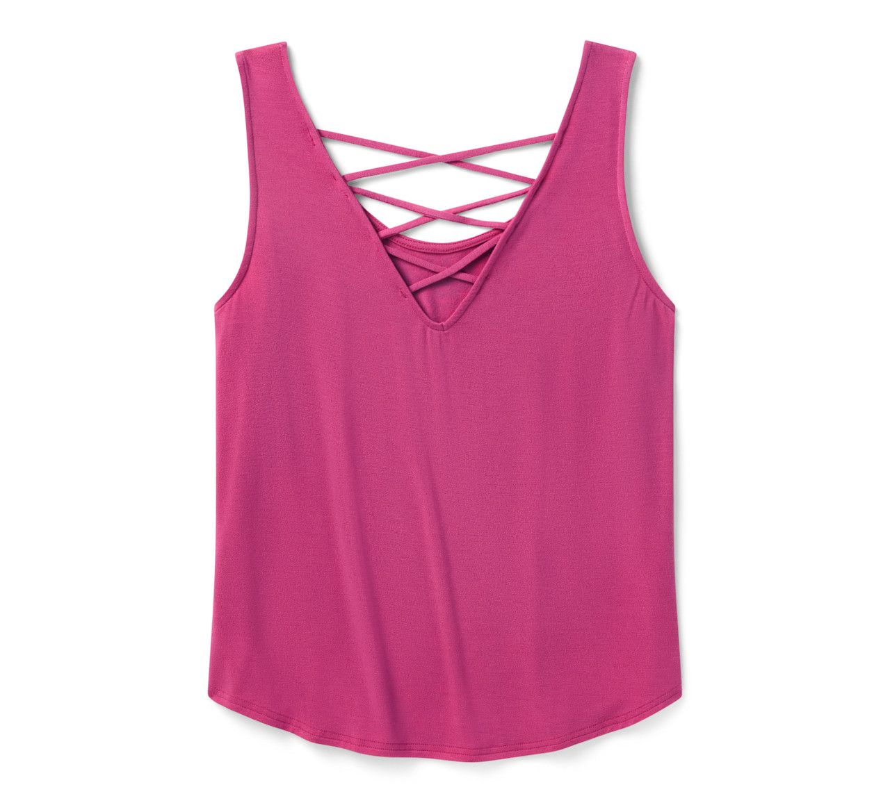 Apparel - Women's Pink Bling Laced Back Tank