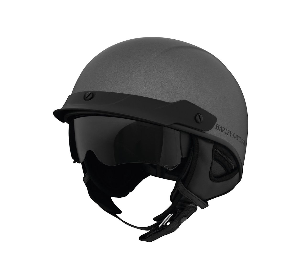 Helmet - Lucid Ultra-Light Sun Shield J03 1/2 Helmet - Matte Black Silver