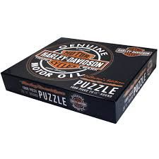 Motor Oil Bar &amp; Shield Logo Round Puzzle