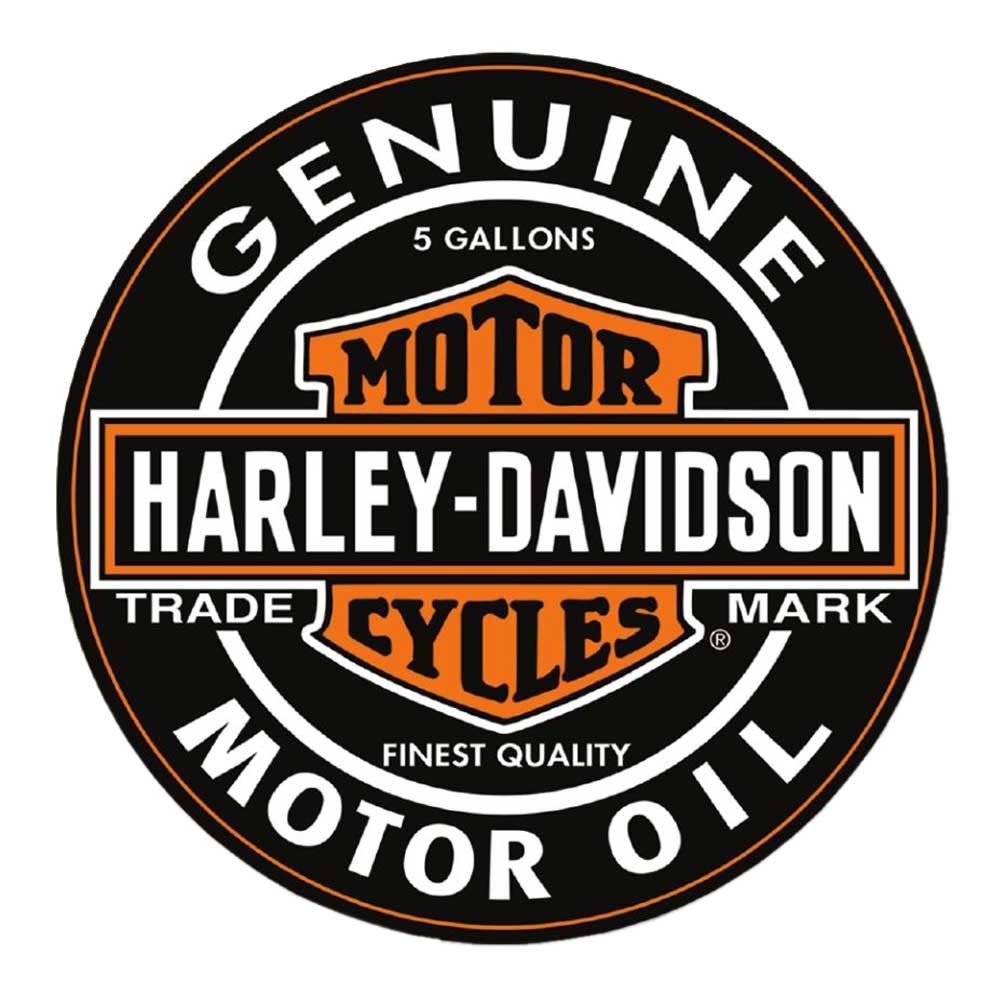 Motor Oil Bar &amp; Shield Logo Round Puzzle