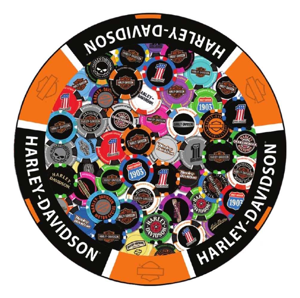 Poker Chip Graphic Round Puzzle
