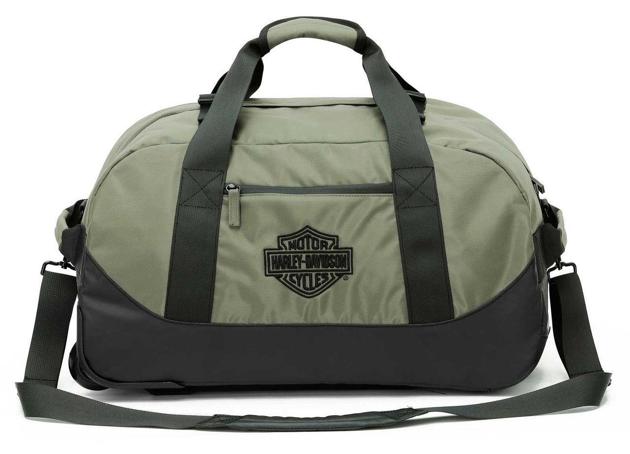 Harley-Davidson® 21" B&amp;S Crinkle Nylon Carry-On Wheeling Duffel Bag