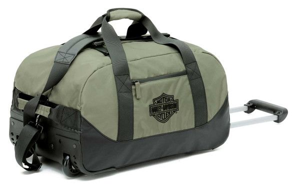 Harley-Davidson® 21" B&amp;S Crinkle Nylon Carry-On Wheeling Duffel Bag