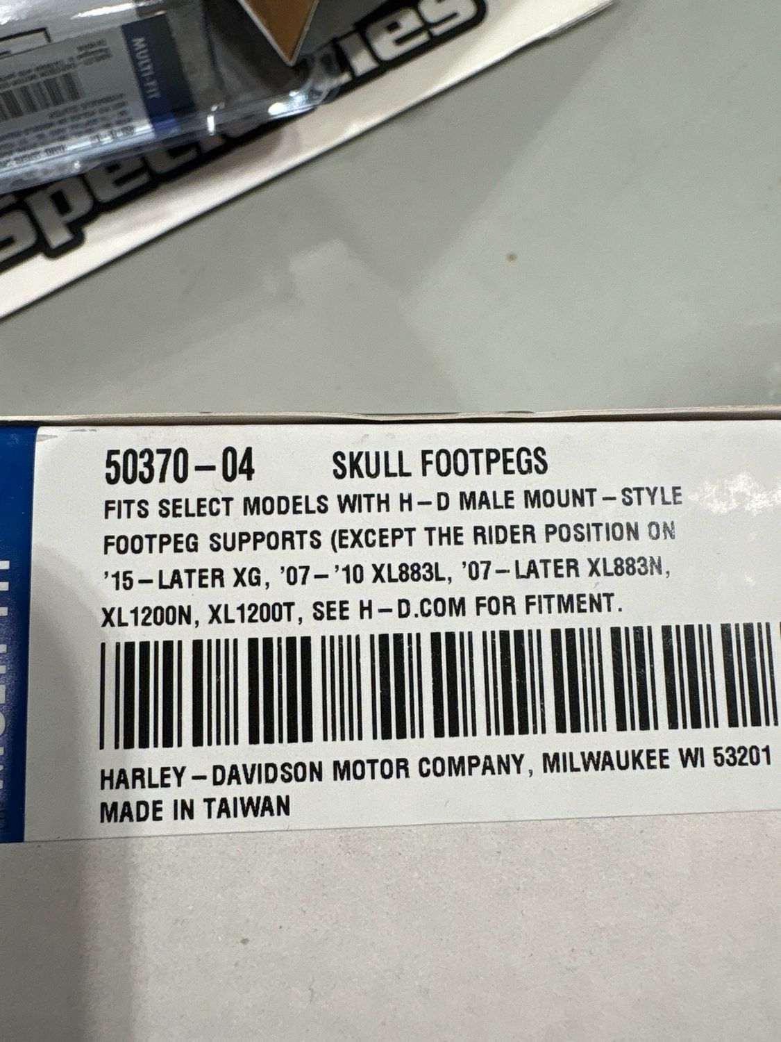 Willie G Skull Collection Rider Foot pegs