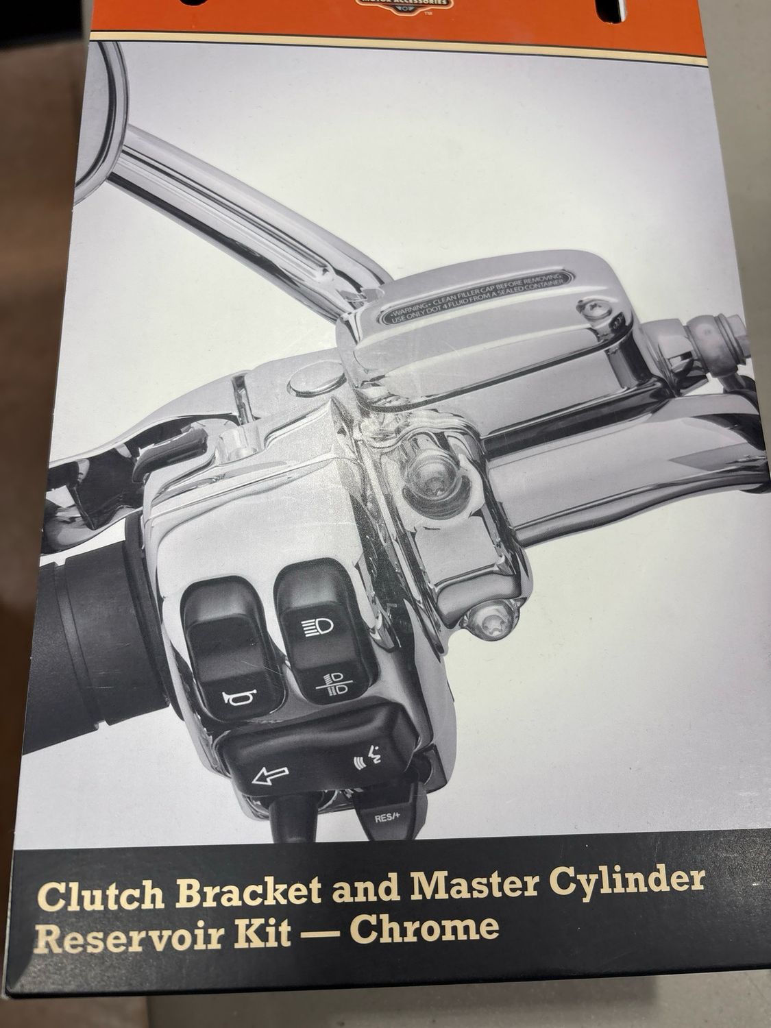 Chrome Clutch Bracket And Master Cylinder Res Kit
