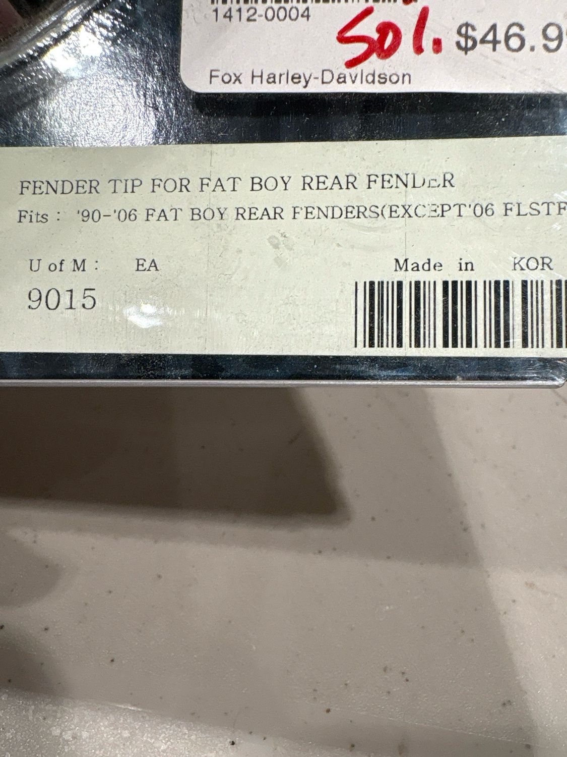 Fender Tip Fat Boy Rear Fender