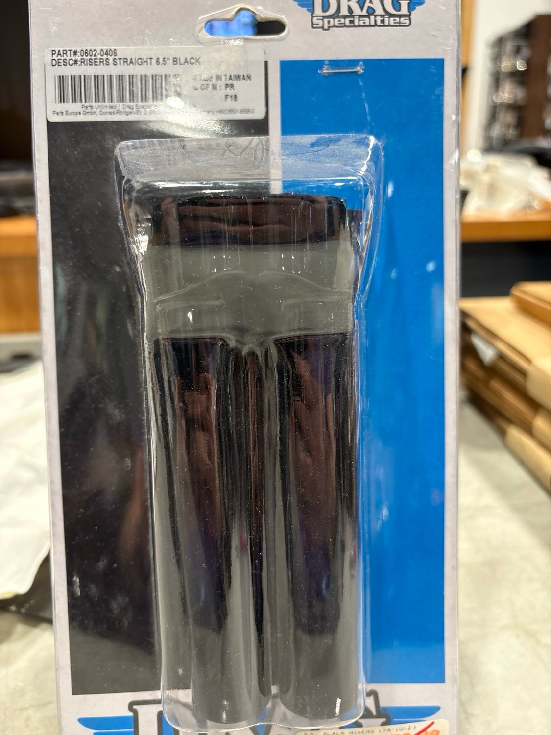 Risers Straight 6.5” Black