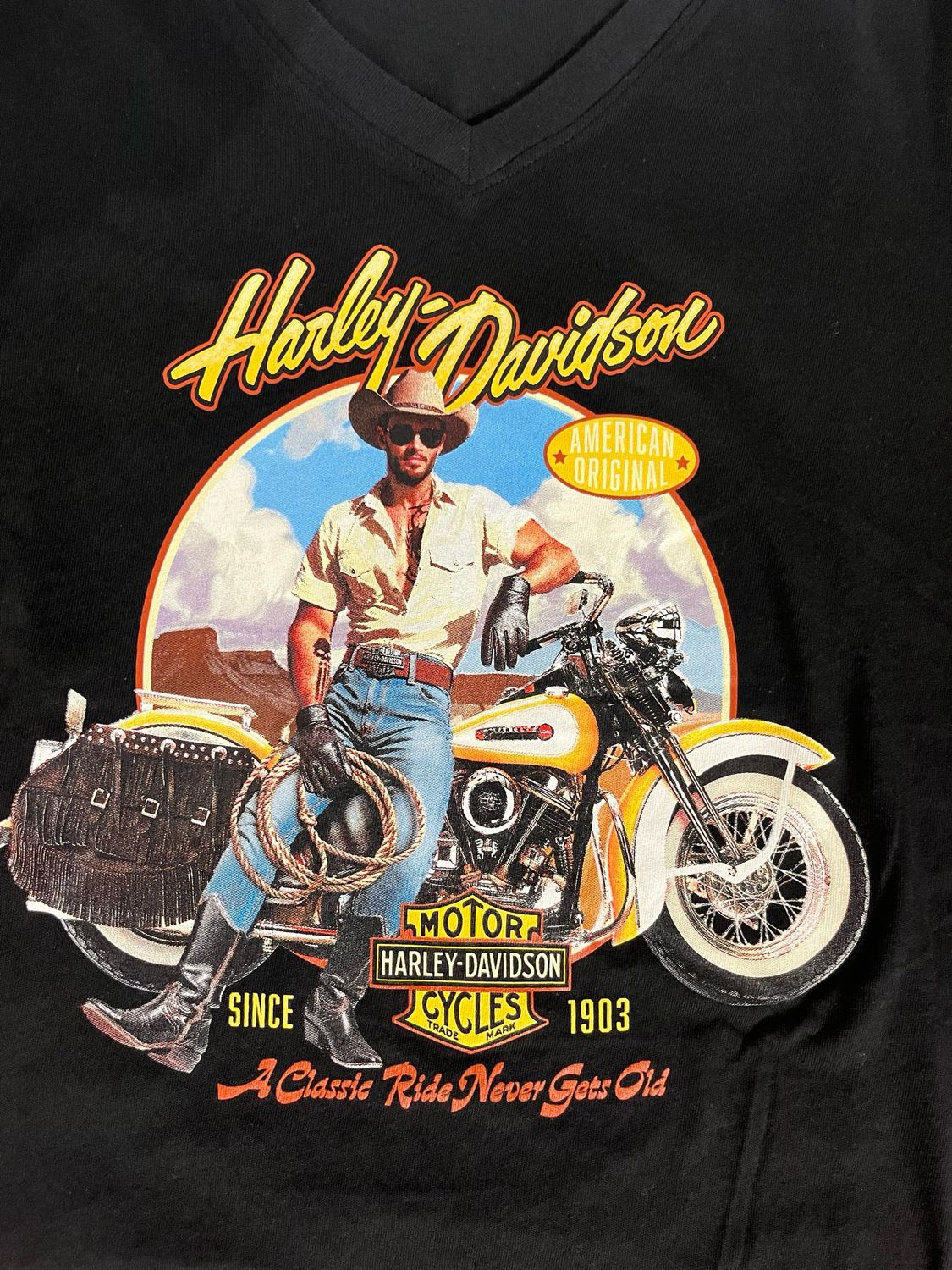 Women's Custom Shirt - Cowboy V-Neck Tee