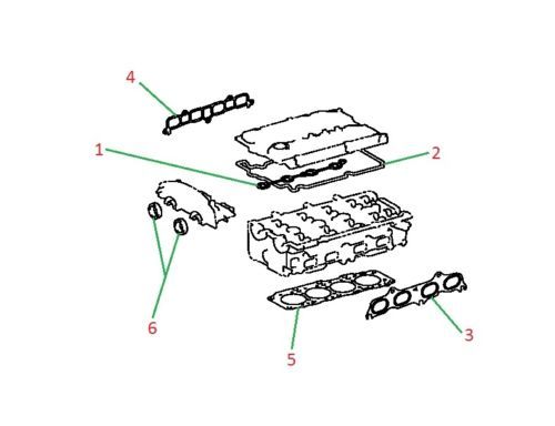 Genuine Toyota Altezza SXE10 - 3SGE Cylinder Head Repair Gasket / Seal kit
