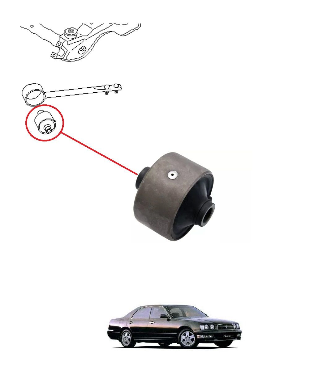 Nissan Cedric Gloria Leopard Cima Y33 Y34 Front Stabilizer Bar Bushing Set