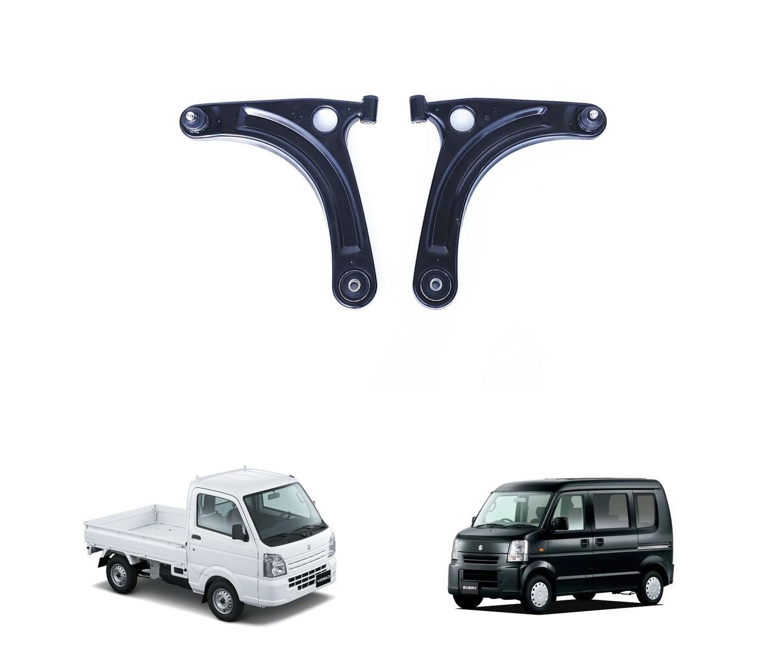 Suzuki Carry Every Mini Truck DA64V DA64W DA65T Front Lower Control Arm Set