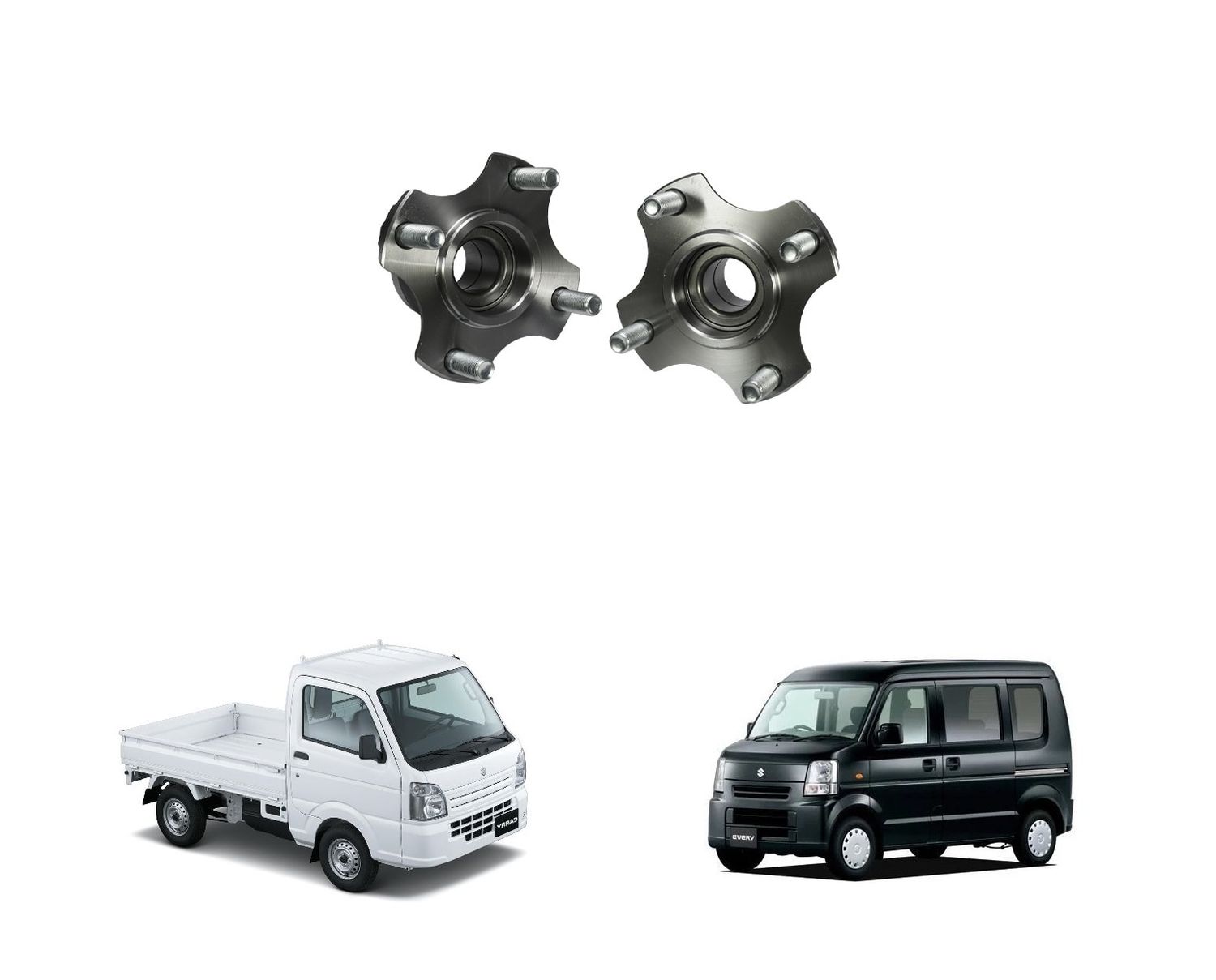 Suzuki Carry Every Mini Truck DA62V DA63T DA64V DA64W DA65T Front Wheel Bearing Set