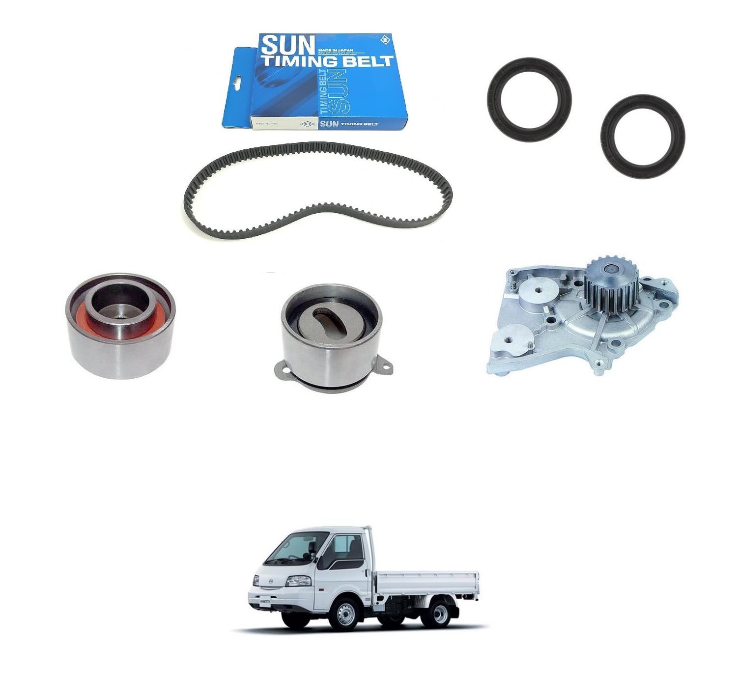 Mazda Bongo / Nissan Vanette Truck GAS18 F8 Timing Kit &amp; Water Pump