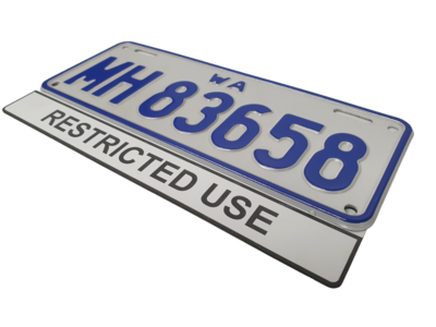 Restricted Use Plate label